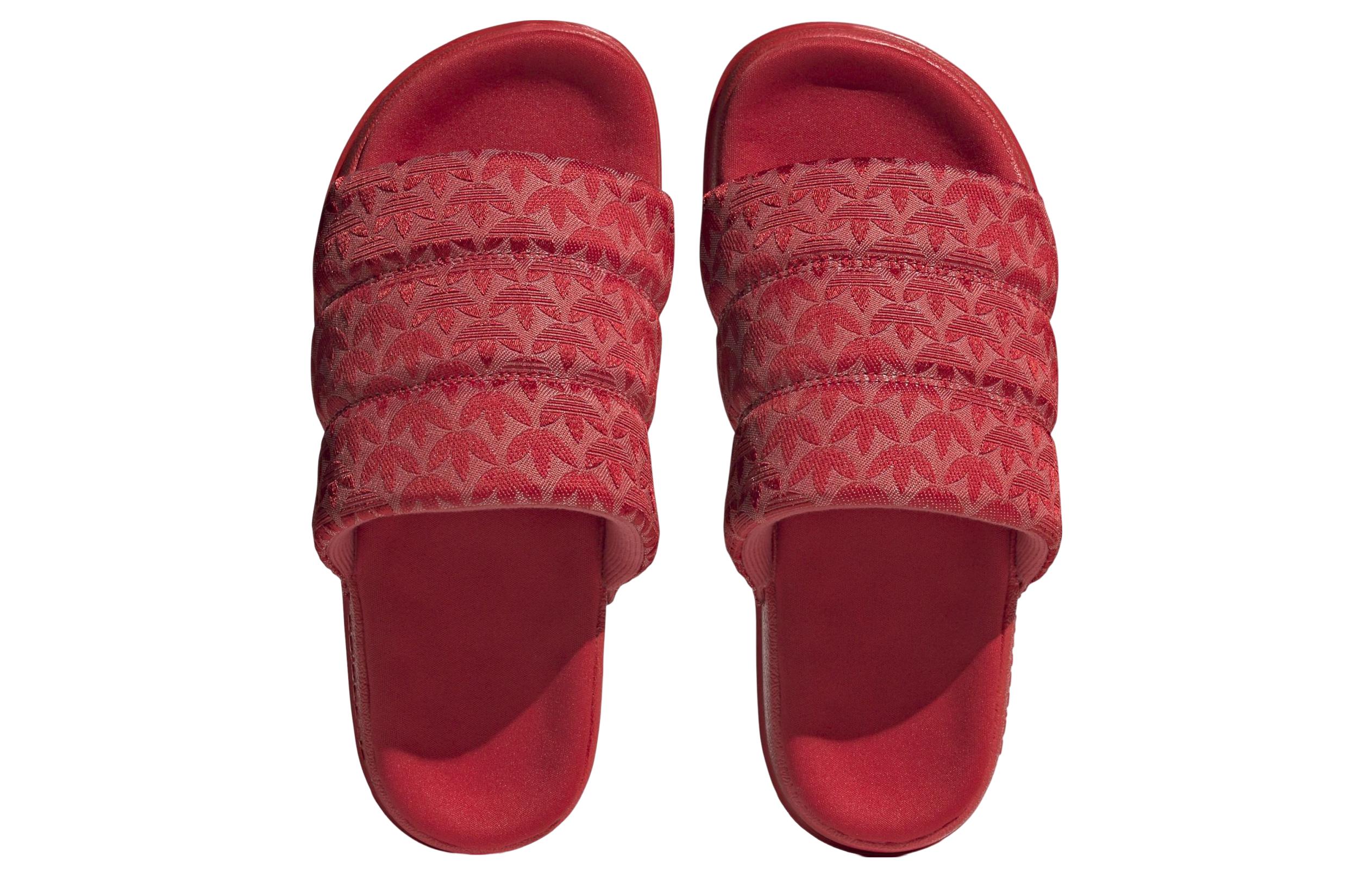 Purchase 아디다스 아딜렛 에센셜 슬라이드 '트레포일 모노그램 - 스칼렛' HQ8776