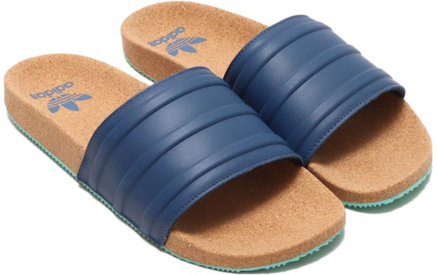 adidas Adilette Premium Slides 'Cork Pack - Night Indigo' GZ0061 Lookbook adidas Adilette Premium Slides 'Cork Pack - Night Indigo' GZ0061
