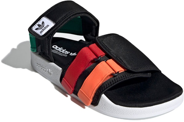 adidas Adilette Sandal 4.0 'Black Scarlet True Orange' GZ8827 Lookbook adidas Adilette Sandal 4.0 'Black Scarlet True Orange' GZ8827