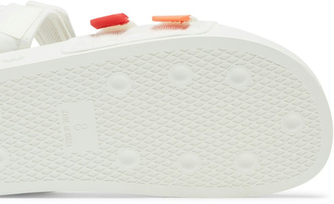 adidas Adilette Sandal 4.0 'Blanco Escarlata Naranja True' GZ8828 Details for adidas Adilette Sandal 4.0 'Blanco Escarlata Naranja True' GZ8828