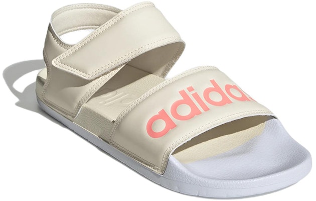 adidas Adilette Sandal 'Wonder White Acid Red' GZ1180 Lookbook adidas Adilette Sandal 'Wonder White Acid Red' GZ1180
