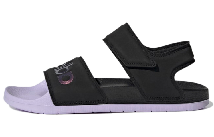 adidas Adilette Sandal Cozy Breathable Black Purple Unisex Sandals 'Black Purple' GZ5330