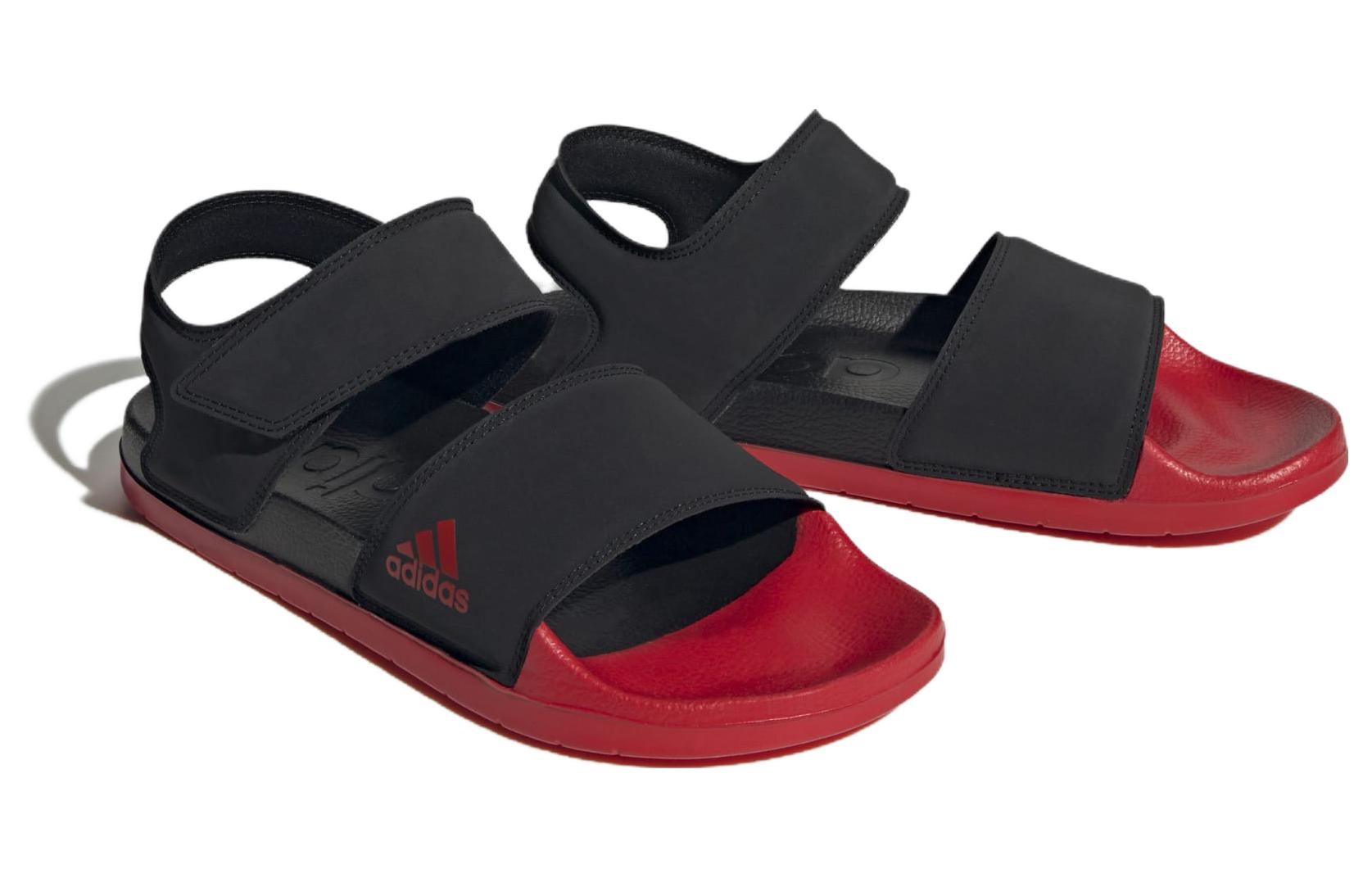 Lookbook Sandalias adidas Adilette Core Black Better Scarlet HP3008
