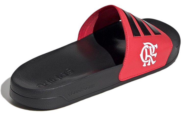 Shop 阿迪达斯 Adilette 红黑色拖鞋 'Red Black' FW7074