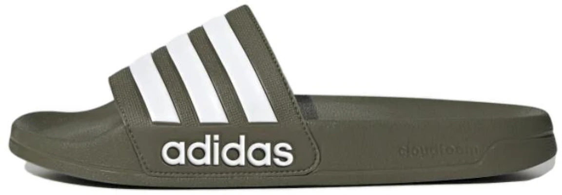 adidas originals Adilette 防滑耐磨 運動拖鞋 男款 綠白 Buy adidas originals Adilette 防滑耐磨 運動拖鞋 男款 綠白