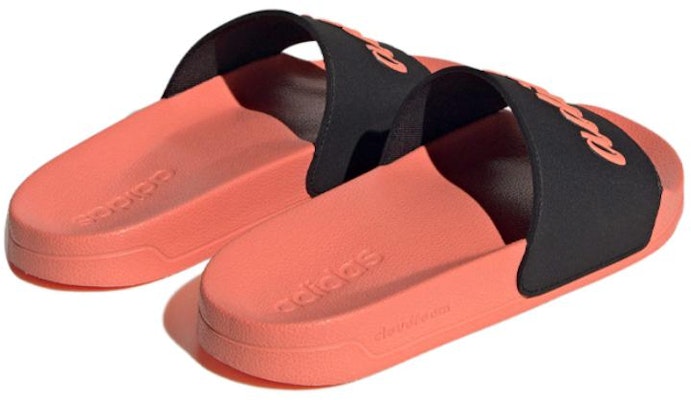 adidas Adilette Shower Slide 'Coral Semi Fusión Negro' GZ9505 Lookbook adidas Adilette Shower Slide 'Coral Semi Fusión Negro' GZ9505