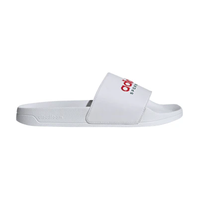 adidas Adilette Shower Slide 'White Better Scarlet'