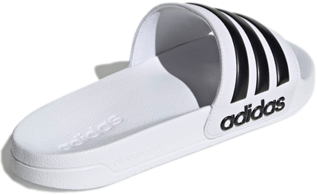 아디다스 아딜렛 샤워 슬라이드 '화이트 블랙' GZ5921 Shop 아디다스 아딜렛 샤워 슬라이드 '화이트 블랙' GZ5921