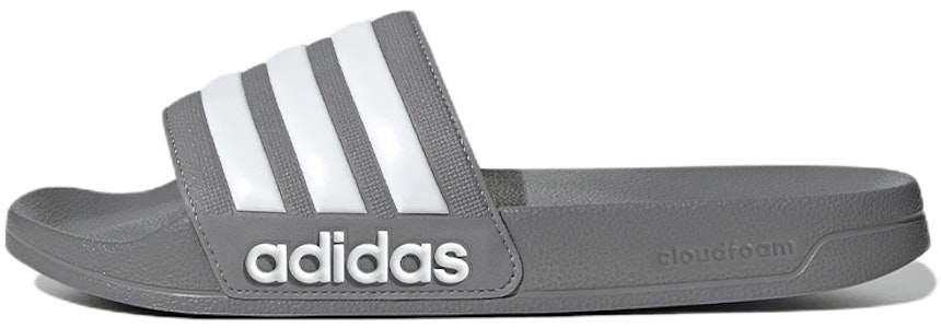 阿迪达斯 Adilette 防滑耐磨灰色白色男女款拖鞋 GY1891 Buy 阿迪达斯 Adilette 防滑耐磨灰色白色男女款拖鞋 GY1891