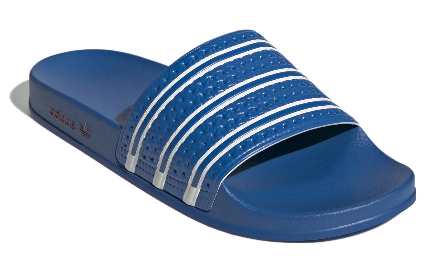 Order 愛迪達 Adilette 拖鞋『亮皇家藍 暴力紅』 GX9896
