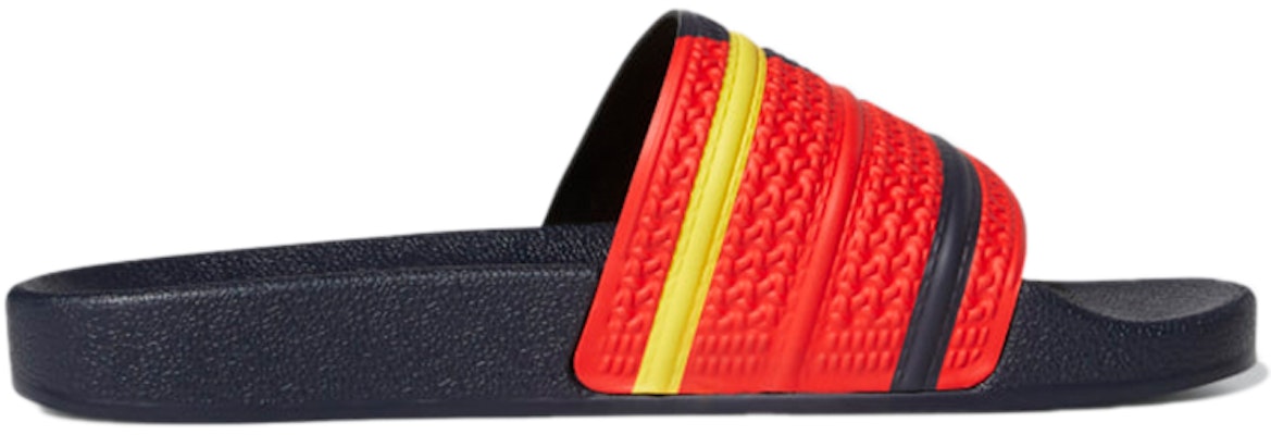 adidas Adilette Slide 'Legend Ink Red Yellow' H05238 Order adidas Adilette Slide 'Legend Ink Red Yellow' H05238