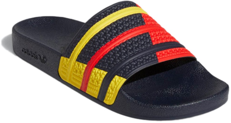 adidas Adilette Slide 'Legend Ink Red Yellow' H05238 Lookbook adidas Adilette Slide 'Legend Ink Red Yellow' H05238