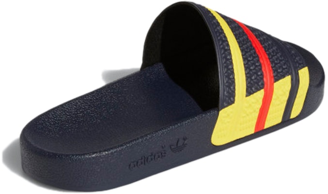 adidas Adilette Slide 'Legend Ink Red Yellow' H05238 Shop adidas Adilette Slide 'Legend Ink Red Yellow' H05238