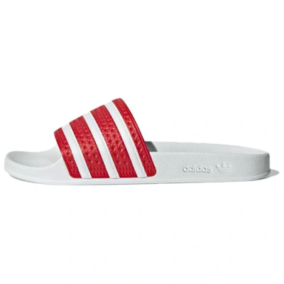 adidas Adilette Slides 'Better Scarlet White'