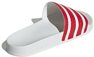 adidas Adilette Sandal 'Better Scarlet Putih' IG9286 Lookbook adidas Adilette Sandal 'Better Scarlet Putih' IG9286