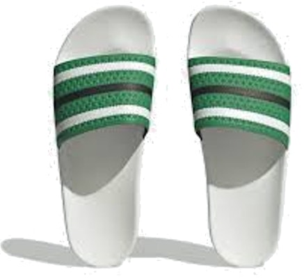 adidas Adilette Slides 'Green White' IG7501 Lookbook adidas Adilette Slides 'Green White' IG7501