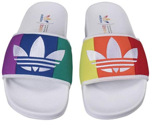 adidas Adilette Slides 'Pride' EF2317 Lookbook adidas Adilette Slides 'Pride' EF2317