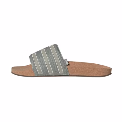adidas Adilette Slides 'Silver Green Cork'