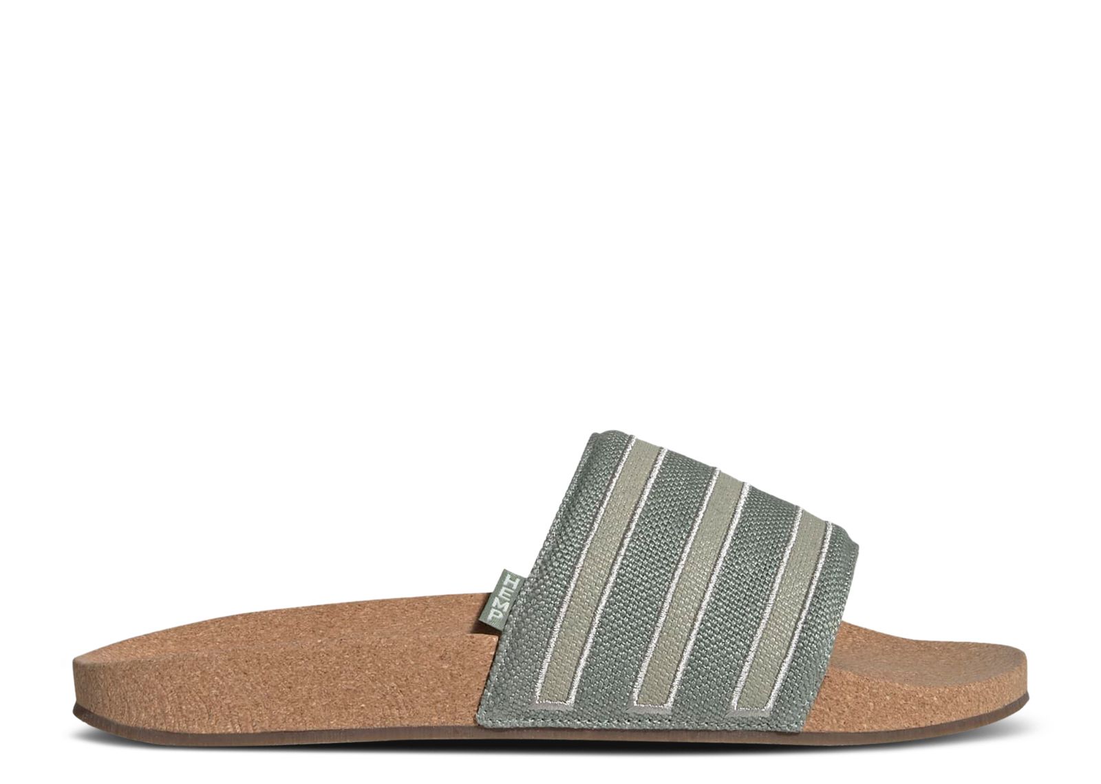 adidas Adilette Slides 'Silver Green Cork' HP6498