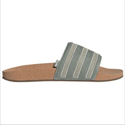 adidas Adilette Slides 'Silver Green Cork' HP6498 Order adidas Adilette Slides 'Silver Green Cork' HP6498