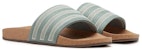adidas Adilette Slides 'Silver Green Cork' Hijau Perak Gabus. HP6498