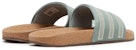 adidas Adilette Slides 'Silver Green Cork' Hijau Perak Gabus. HP6498