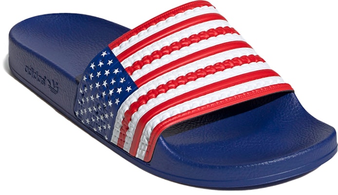 adidas Adilette Slides 'Bendera USA' G55380 Lookbook adidas Adilette Slides 'Bendera USA' G55380