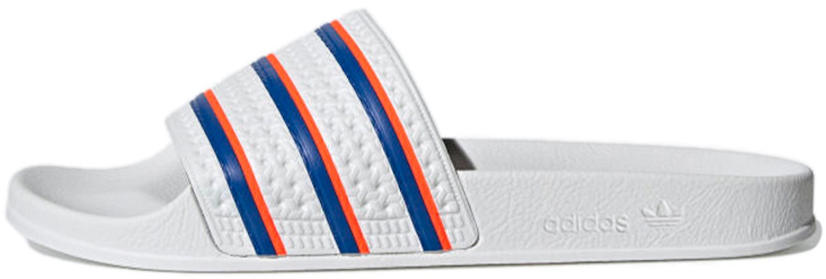 adidas Adilette Slides 'White Blue Solar Red' FU9888 Buy adidas Adilette Slides 'White Blue Solar Red' FU9888