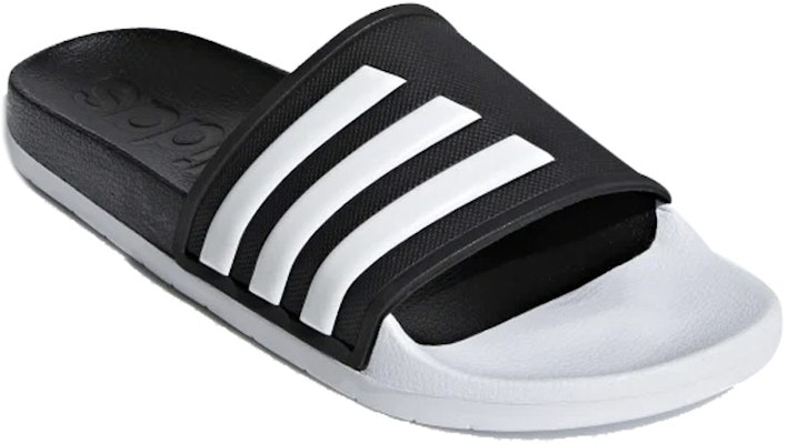 adidas Adilette Tnd Black White Slippers 'Black White' F35437 Lookbook adidas Adilette Tnd Black White Slippers 'Black White' F35437