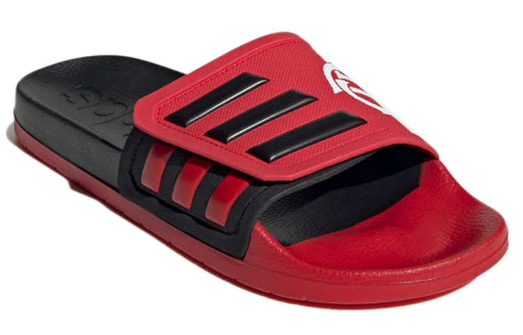Lookbook adidas Adilette Tnd Slides 休閒運動拖鞋 黑紅色 男女皆宜