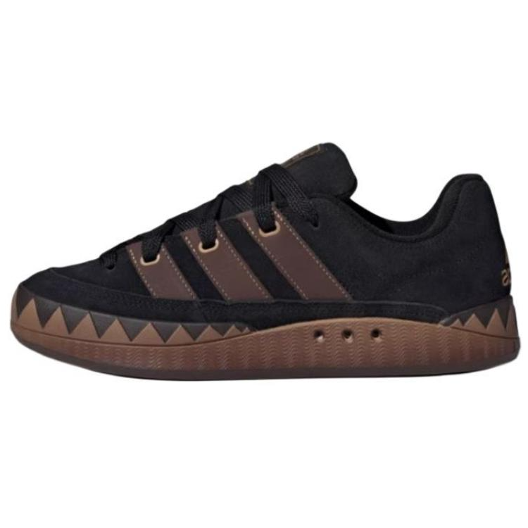 adidas ADIMATIC Black Brown Shark Sneakers Casual Skate Shoes Leather JR8034