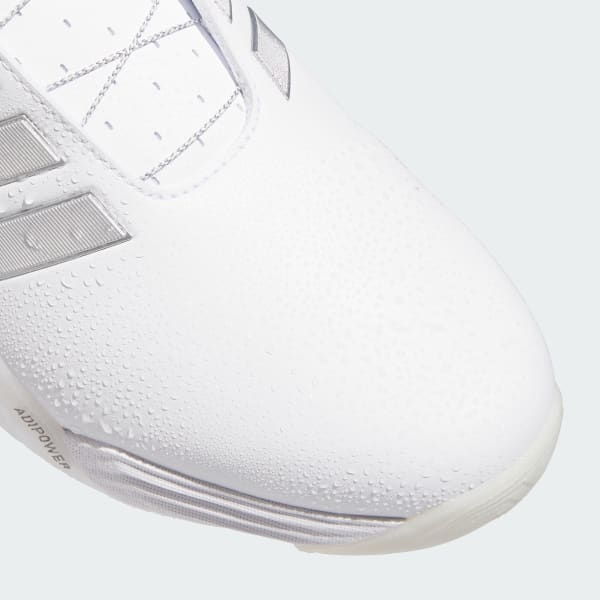 Cheap 阿迪达斯 Adipower 26 BOA 无钉高尔夫鞋 云白/银色金属/灰色二色 JS4140