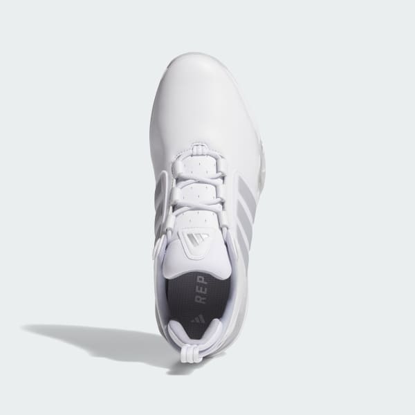 Order Adidas Adipower 26 Wide Zapatillas Golf Sin Tacos Blanco/Plateado/Halo Plateado JP8401