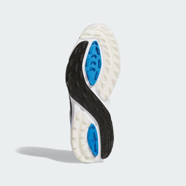 Lookbook 阿迪达斯 Adipower 26 宽款无钉高尔夫鞋 云白/核心黑/明光蓝 JQ6815