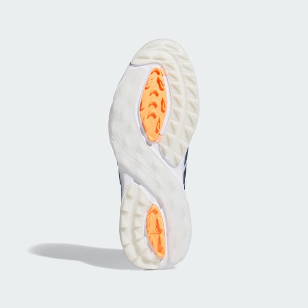 Lookbook 阿迪达斯 Adipower 26 宽版无钉高尔夫鞋 云白/学院海军蓝/明亮橙 JQ6816