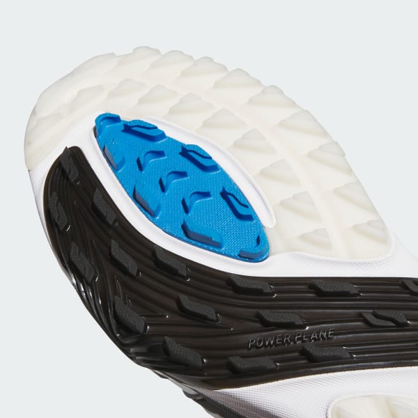 Cheap 阿迪达斯 Adipower 26 宽款无钉高尔夫鞋 云白/核心黑/明光蓝 JQ6815
