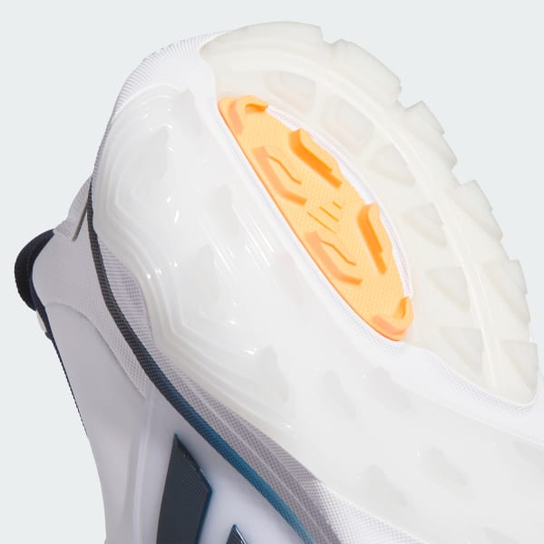 Cheap 阿迪达斯 Adipower 26 宽版无钉高尔夫鞋 云白/学院海军蓝/明亮橙 JQ6816