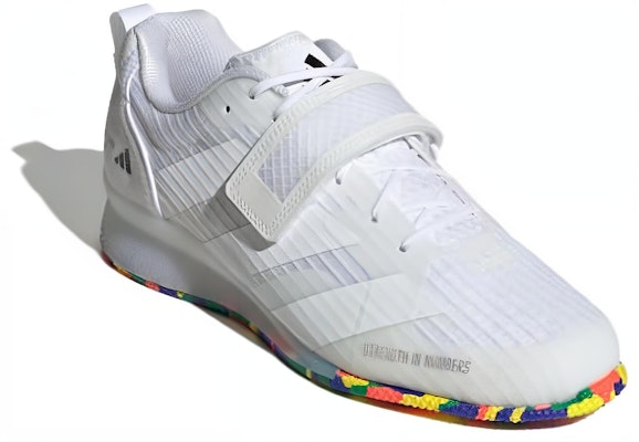 adidas Adipower 減震耐磨 低幫 訓練鞋 男女同款 白灰 Lookbook adidas Adipower 減震耐磨 低幫 訓練鞋 男女同款 白灰