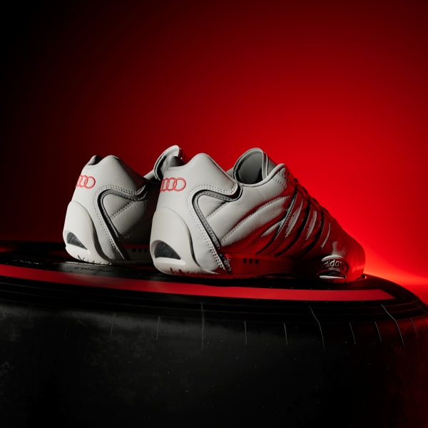 Details for adidas AdiRacer LO Audi F1 Team Sneakers Chalk Pearl/Chalk Pearl/Hi-Res Red KJ1220