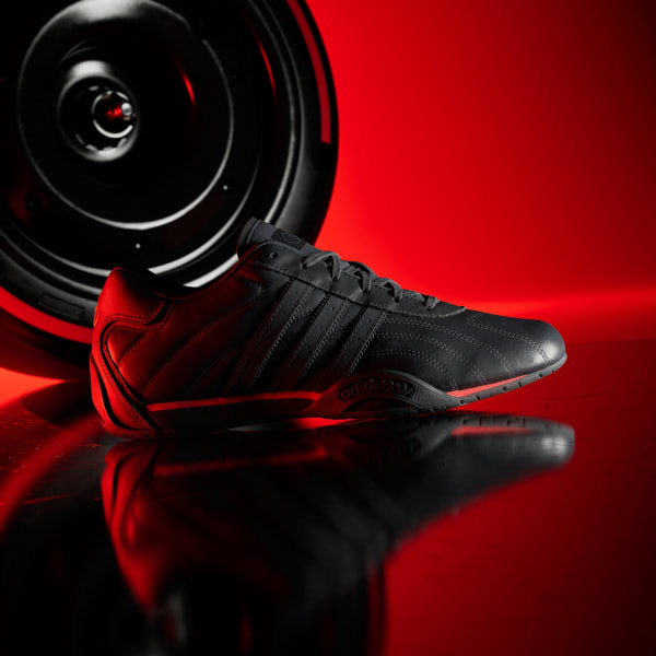 Lookbook adidas Adiracer LO Audi F1 賽車鞋 黑色/黑色/高亮紅 KJ1221