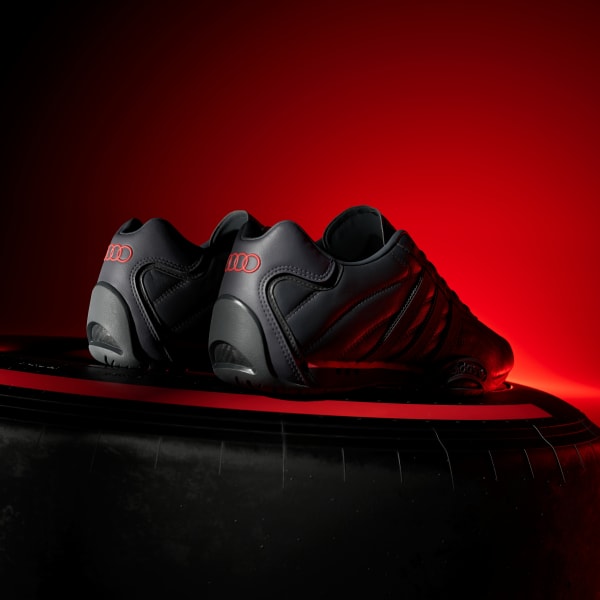 Details for adidas Adiracer LO Audi F1 賽車鞋 黑色/黑色/高亮紅 KJ1221