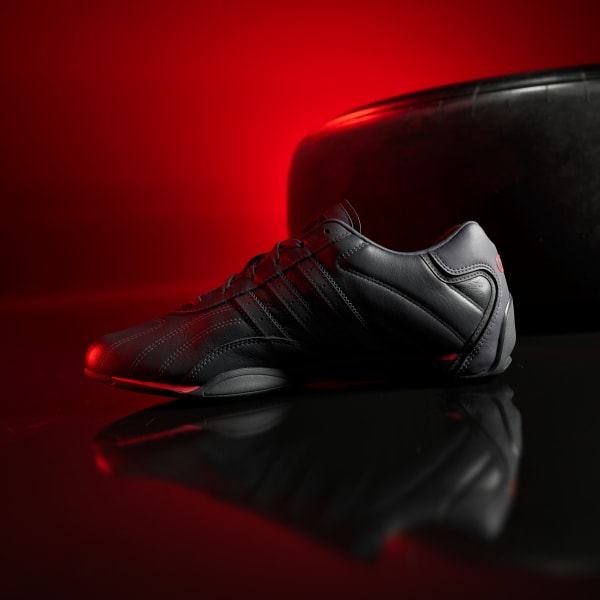 Sizing adidas Adiracer LO Audi F1 賽車鞋 黑色/黑色/高亮紅 KJ1221