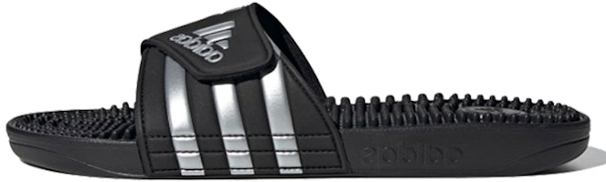 adidas Adissage Black Silver Slippers 'Black Silver' F35577 adidas Adissage Black Silver Slippers 'Black Silver' F35577