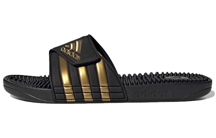 adidas Adissage Slides 'Black Gold Metallic' EG6517