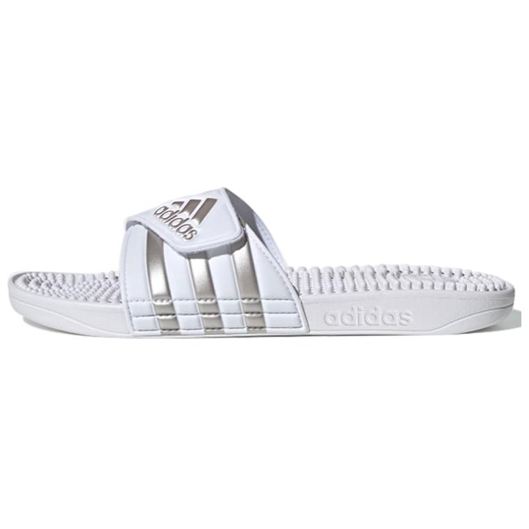 adidas Adissage Slides 'White Platinum Metallic' F35576