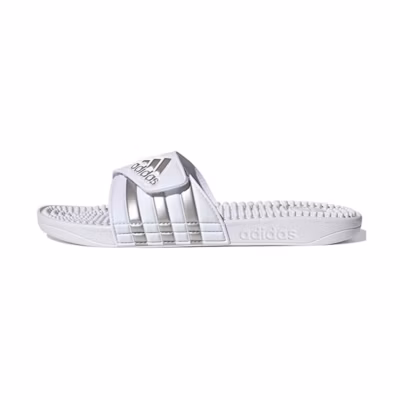 adidas Adissage Slides 'White Platinum Metallic'