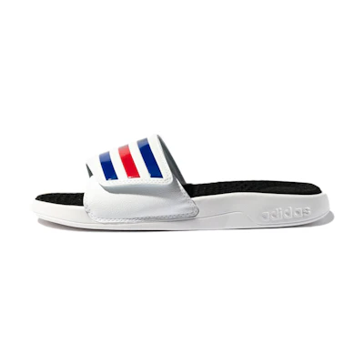 adidas Adissage Tnd Velcro Soft Sole Cozy Sports Slippers White Blue Red