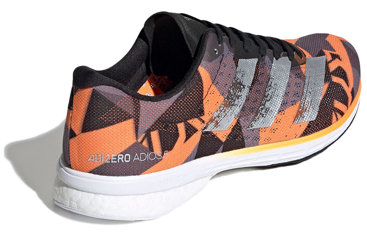 Shop 愛迪達 Adizero Adios 5 輕便低幫跑步鞋 橙黑銀