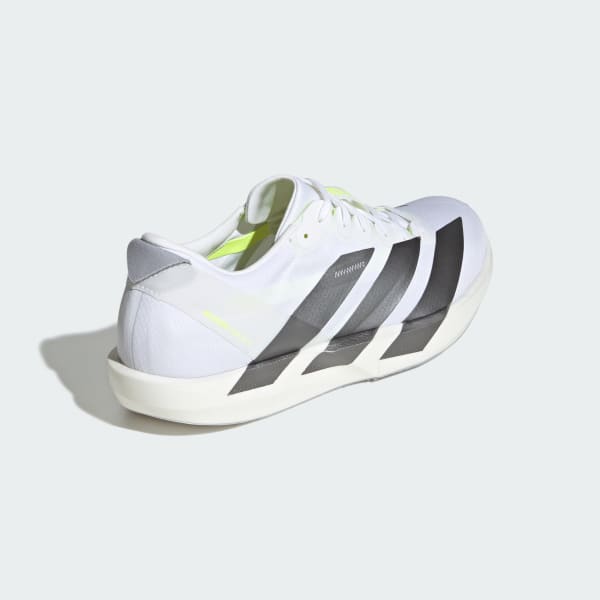 Details for adidas Adizero Adios 9 Running Shoes Cloud White/Iron Metallic/Solar Yellow KH8894