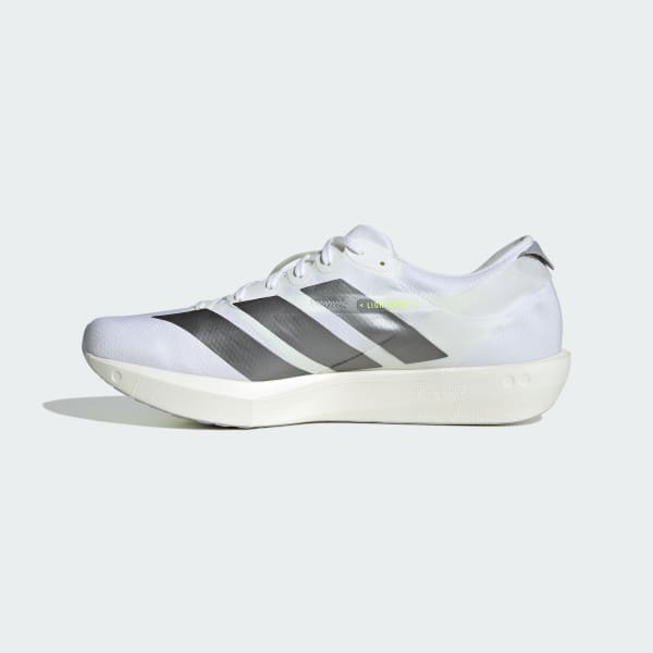 Sizing adidas Adizero Adios 9 Running Shoes Cloud White/Iron Metallic/Solar Yellow KH8894